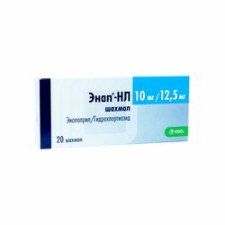 Энап НL шахм 10мг+12.5мг N20