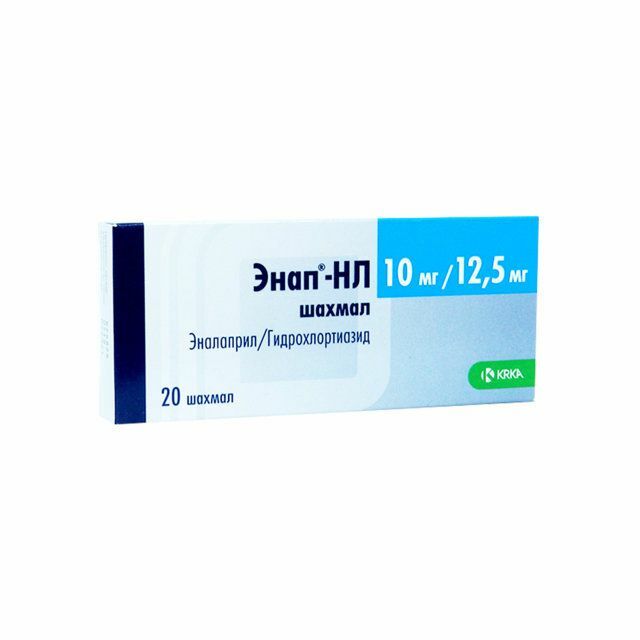 Энап НL шахм 10мг+12.5мг N20