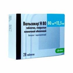 Вальсакор Н б/шахм 80мг+12.5мг N28