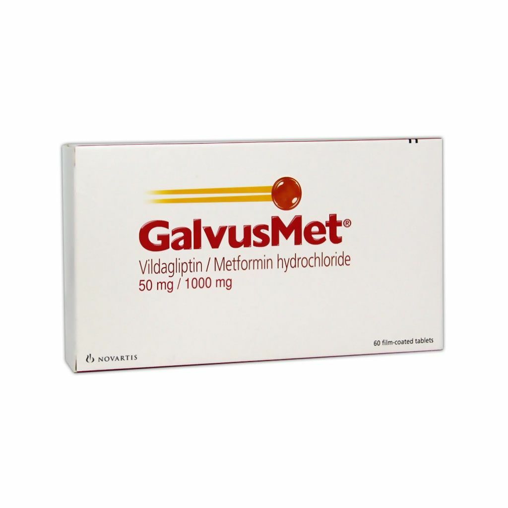 ГальвусМЕТ б/шахм 50мг+1000мг N60