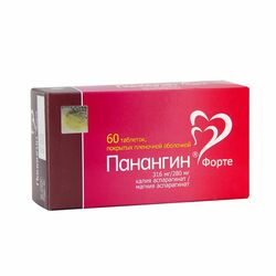 Панангин форте б/шахм 316мг+280мг N60