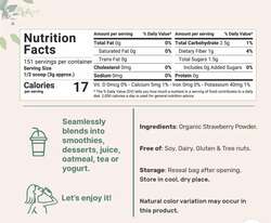 Microingredients ORGANIC STRAWBERRY POWDER 