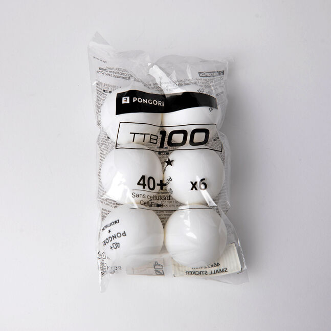 Настольный теннис ttb 100 1* 40+ упаковка из 6 штук