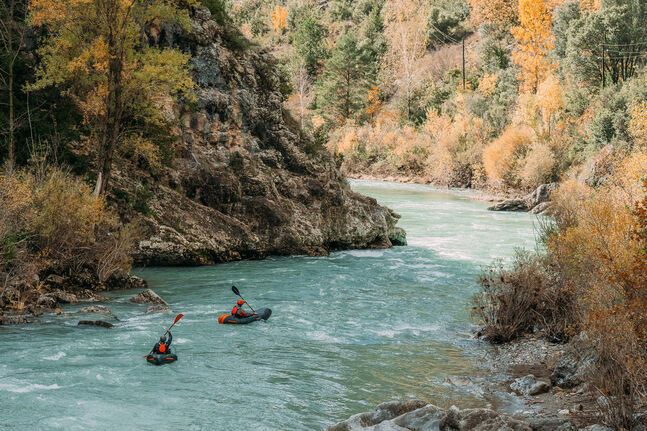 Двухсекционное углепластиковое регулируемое весло для каяка x500 210 220 см