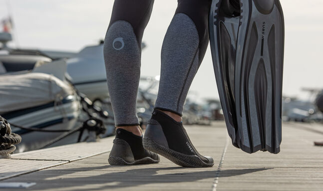 Водолазные ботинки из неопрена толщиной 3 мм с глубоким вырезом, черные