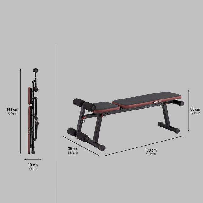 Bench500 katlanadigan kuch mashqlari stul