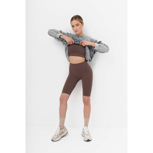 Feel-Free High Rise Bike Shorts brown