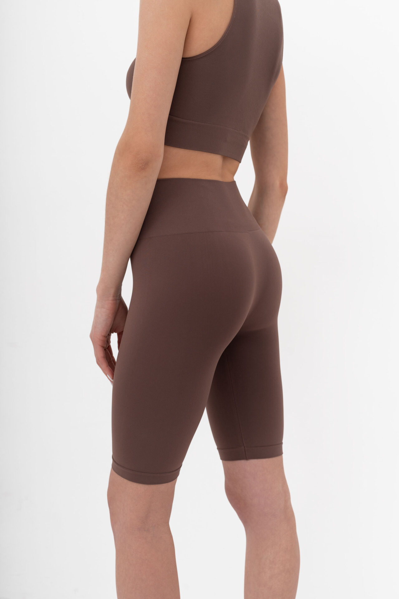 Feel-Free High Rise Bike Shorts brown