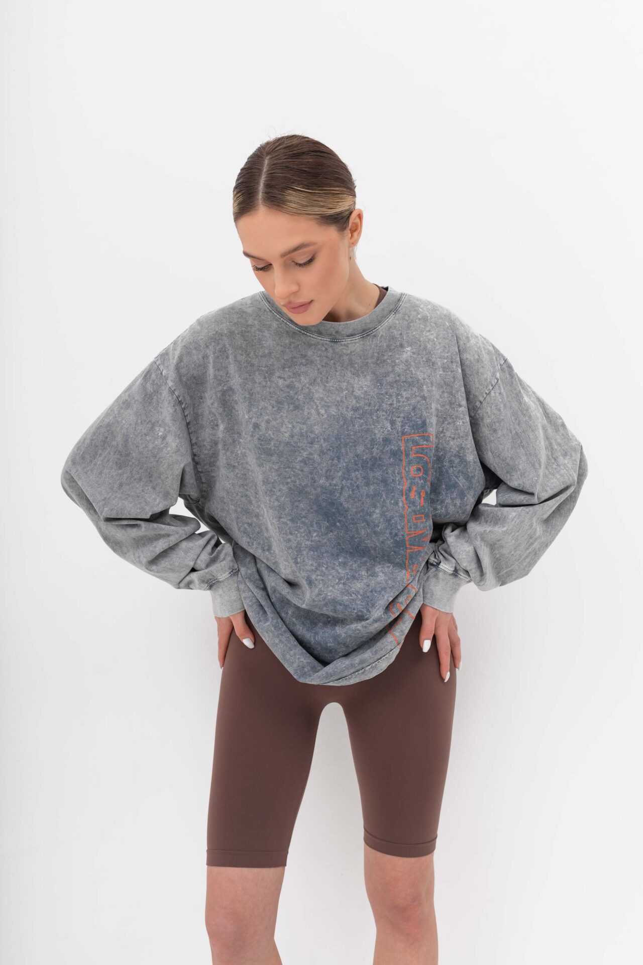 Feel-Free High Rise Bike Shorts brown