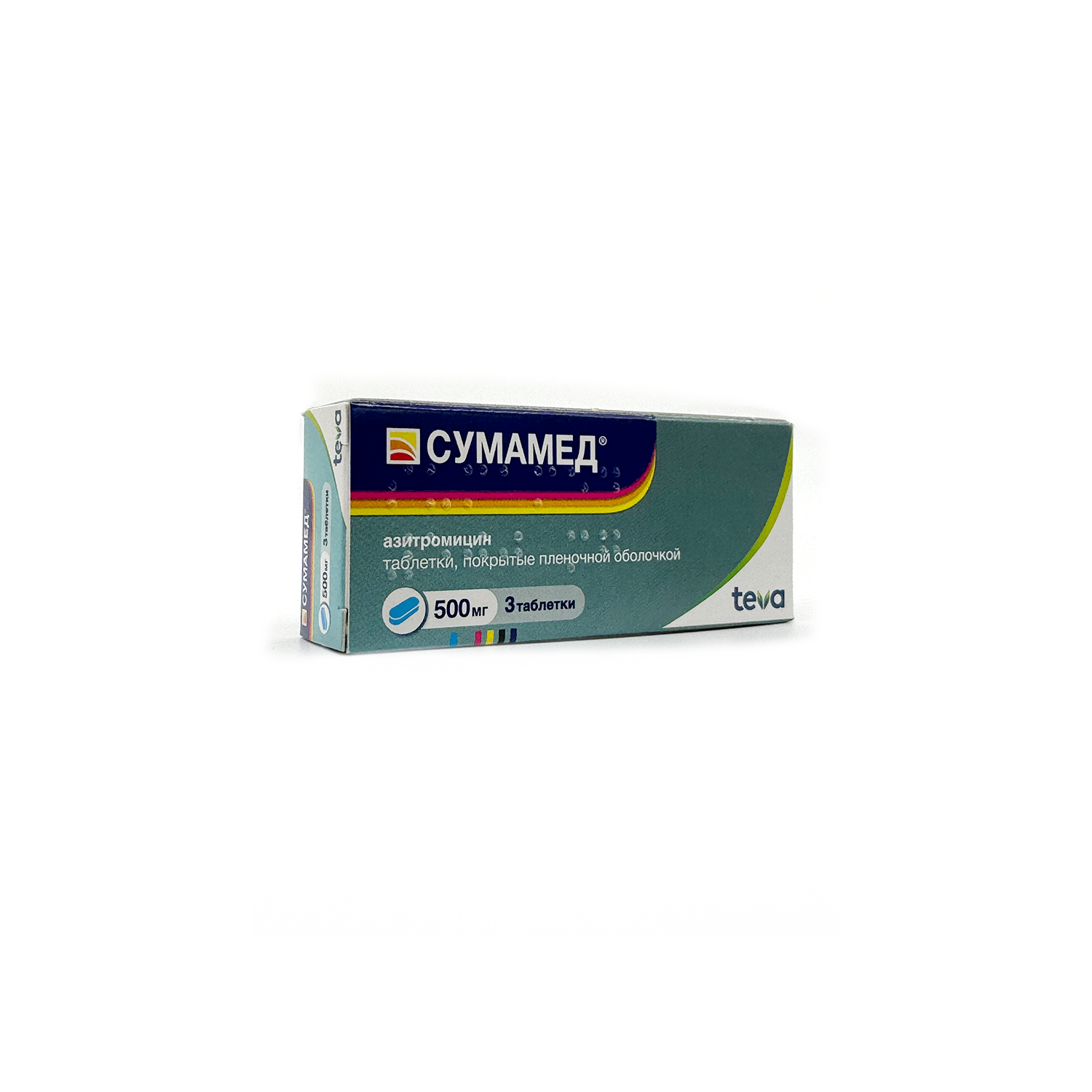 Сумамед бүрхүүлтэй шахмал 500мг №3 /Teva/