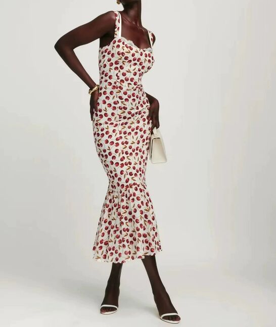 Zara cherry printed dress