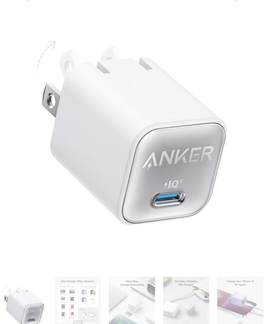 Anker /30W Nano3 GaN adapter 
