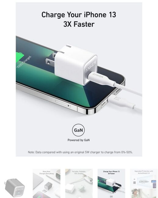 Anker /30W Nano3 GaN adapter 