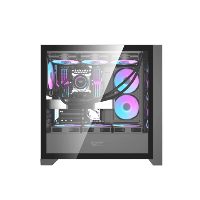 Darkflash DRX90 Glass ATX PC Case, Black - Компьютерын кейс