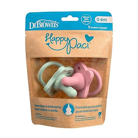 DrB Happypaci Soother бөөрөнхий соосог 0-6 сар ягаан ногоон 2 ш