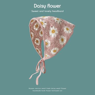 Crochet bandana pink