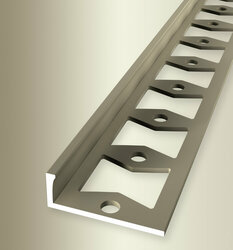 338 G SBS Doppel-K-Profil 2,50 m SBS Alu eloxiert Edelstahl