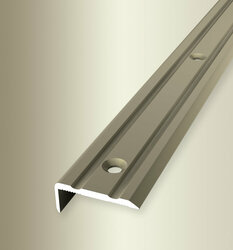 236 SBS Winkelprofil 2,70 m SBS Alu eloxiert Sand versenkt gebohrt mit Zierrillen 24,5X10 mm