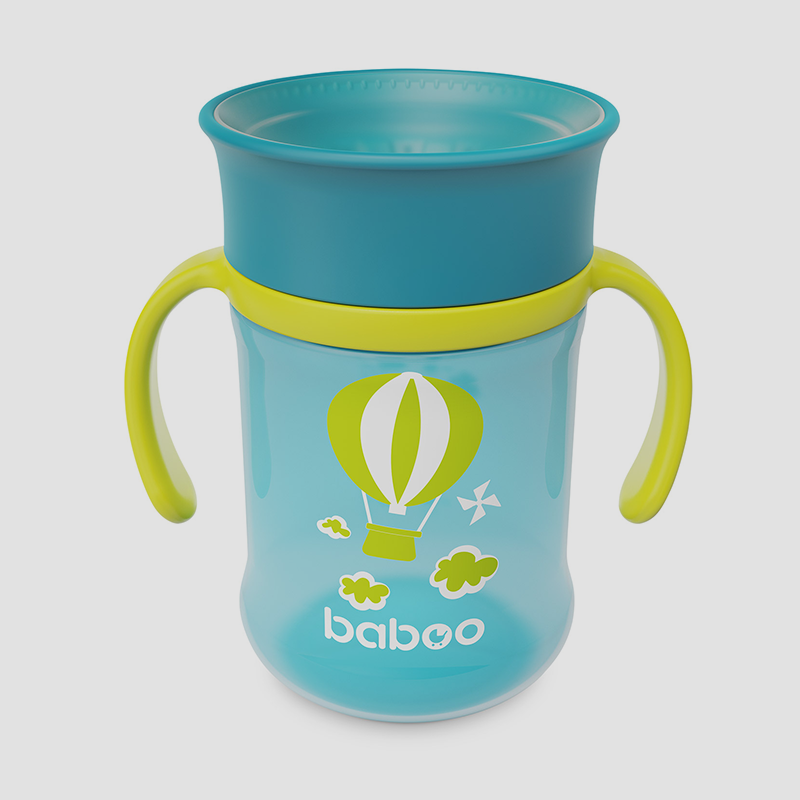 Baboo 360° бариултай аяга номин ногоон 6+сар 300мл 