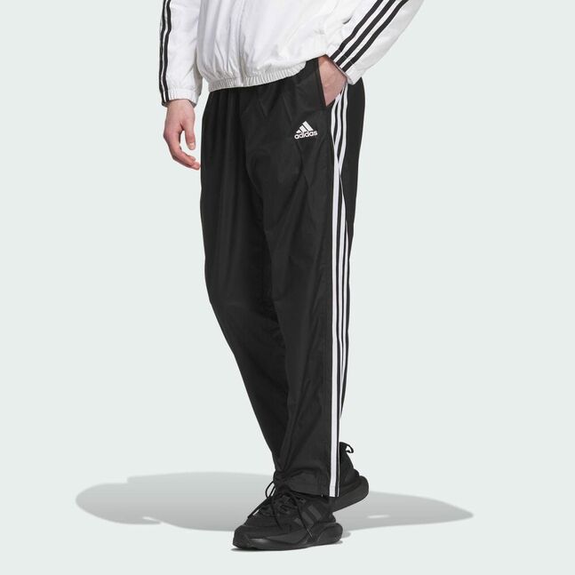 3-STRIPES LOOSE FIT TAPERED LEG OPEN HEM WIND. RDY WIND PANTS
