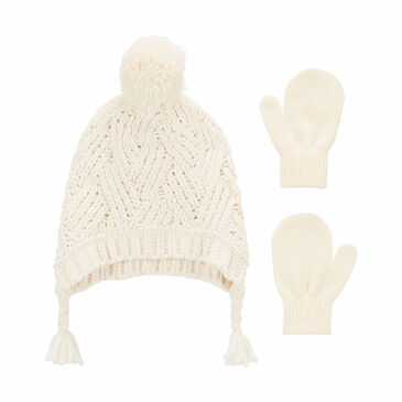 Малгай бээлийний сэт охид цагаан 