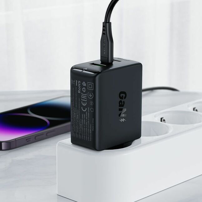 Acefast Fast Charger A41 PD65W GaN (2xUSB-C + USB-A) EU