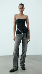 Zara top with zip