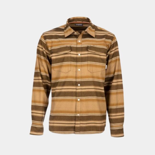 Gallatin Flannel Shirt Dark Bronze Stripe 