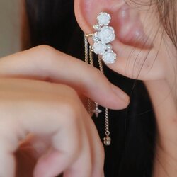 925 сорьцтой дээд зэрэглэлийн мөнгөн ээмэг (алтлаг пигменттэй)