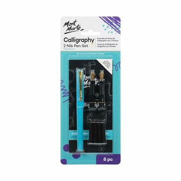 MM Calligraphy 2 Nib Pen Set 8pc