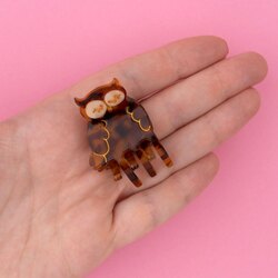 Owl mini hair clip
