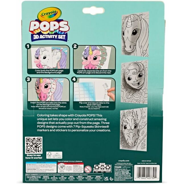CRAYOLA POPs 3D Kids Art Set-Mystical
