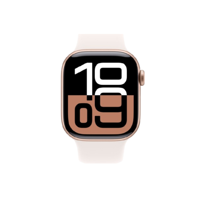 Apple Watch Series 10 GPS 42mm Rose Gold Aluminium Case with Light Blush Sport Band 