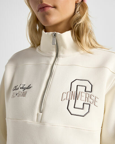 RETRO CHUCK GRAPHIC 1/2 ZIP - Хагас цахилгаантай цамц