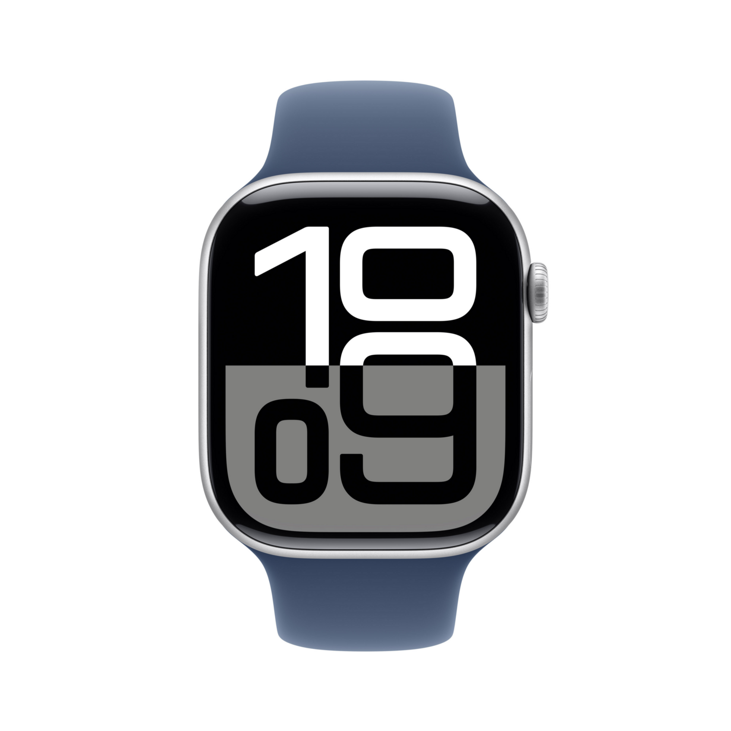 Apple Watch Series 10 GPS 46mm Silver Aluminium Case with Denim SB M/L