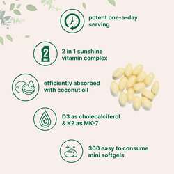 Microingredients 5000iu d3+k2 100mcg coconut oil 