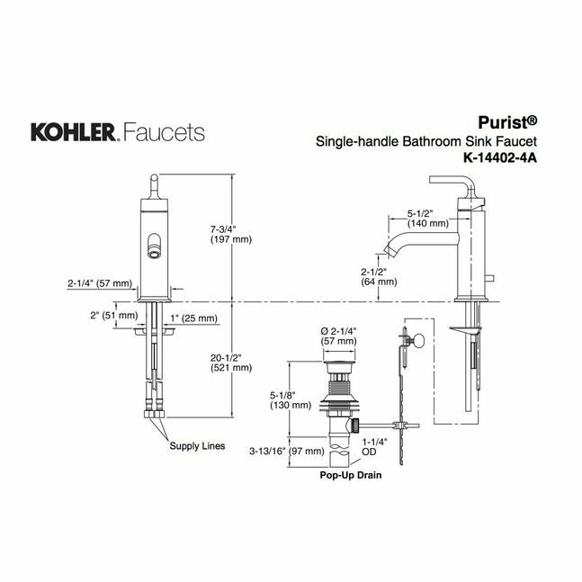 PURIST SINGLE CONTROL LAVATORY FAUCET