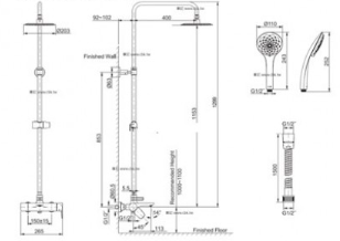 ALEO 3-WAY SHOWER COLUMN