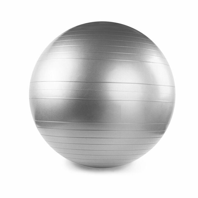 Фитбол Gravity Gymball, 65 см, серебристый, с насосом