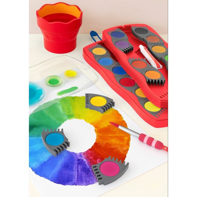 Connector paint box 24 colours red