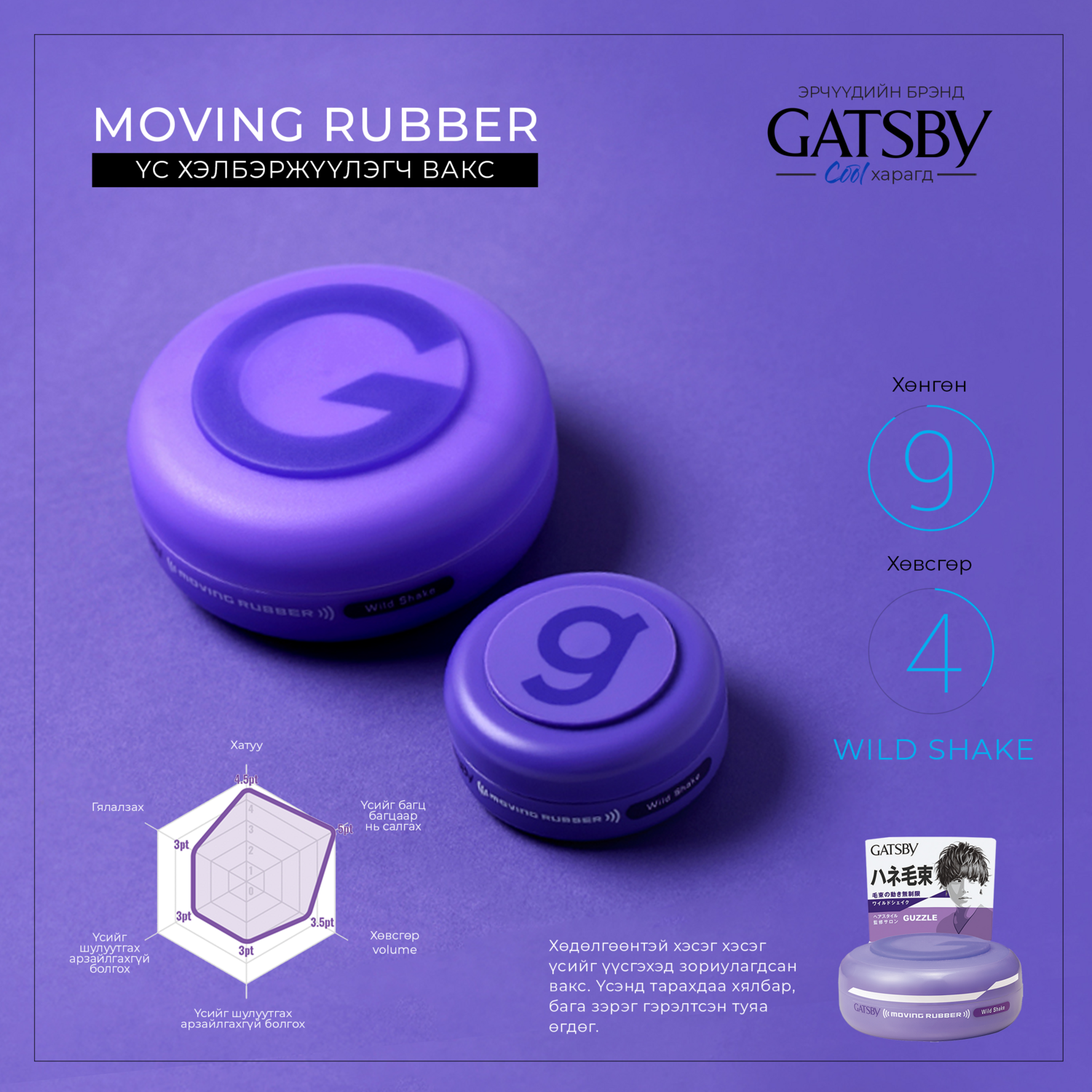 G бөөрөнхий вакс нил ягаан зөөлөн 80г