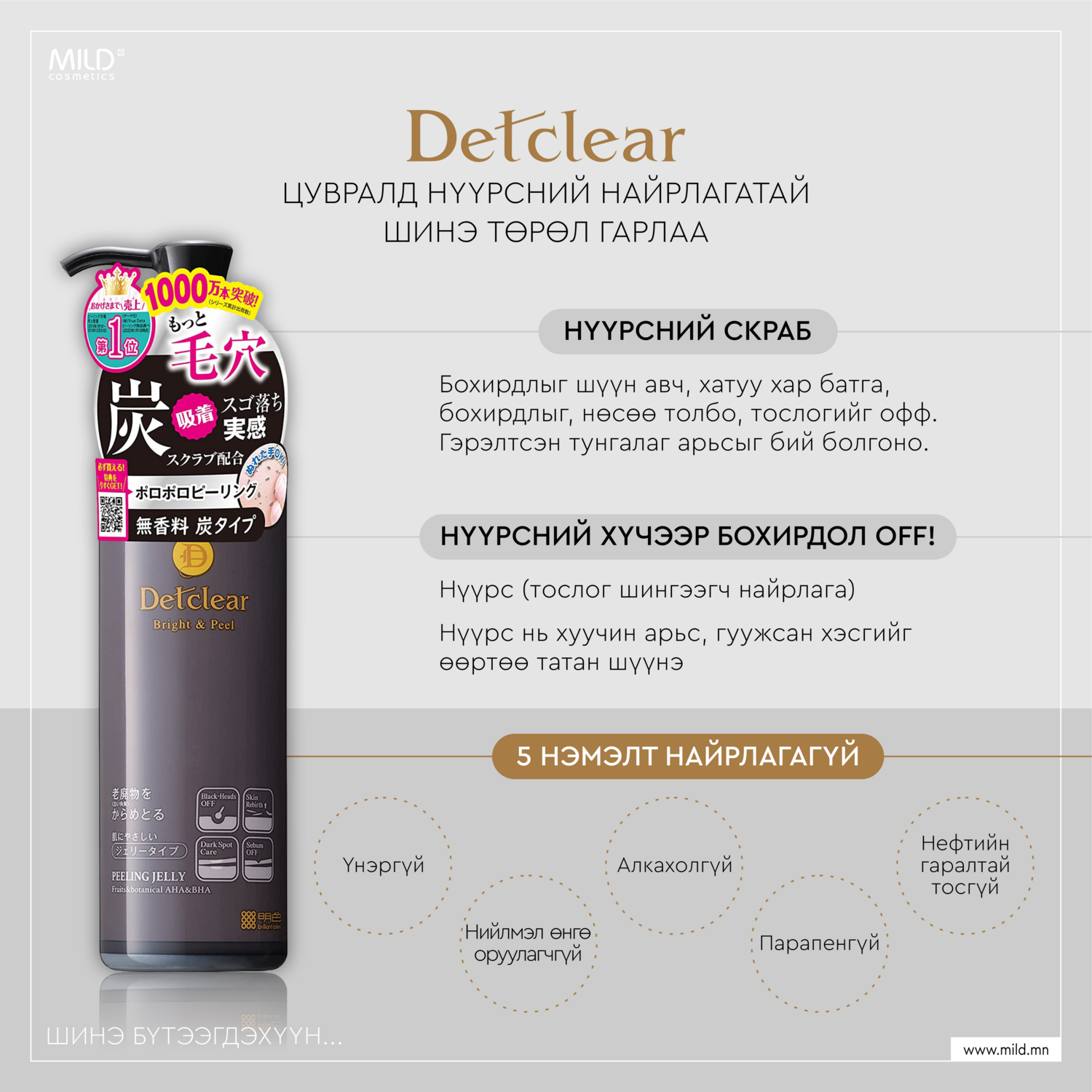 Detclear нүүрстэй гуужуулагч