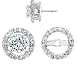 К брилиант засалттай ээмэг (moissanite daimond) 