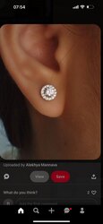 К брилиант засалттай ээмэг (moissanite daimond) 