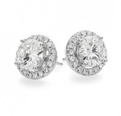 К брилиант засалттай ээмэг (moissanite daimond) 