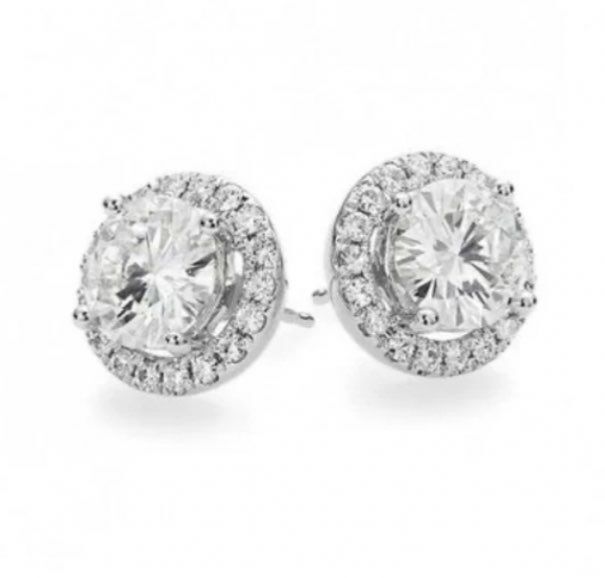 К брилиант засалттай ээмэг (moissanite daimond)
