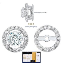 К брилиант засалттай ээмэг (moissanite daimond)