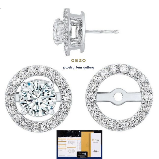 К брилиант засалттай ээмэг (moissanite daimond)