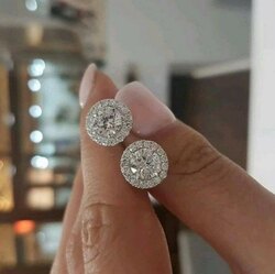 К брилиант засалттай ээмэг (moissanite daimond)