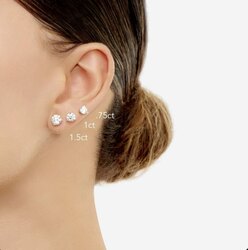 Алмаазан ээмэг (moissanite daimond)